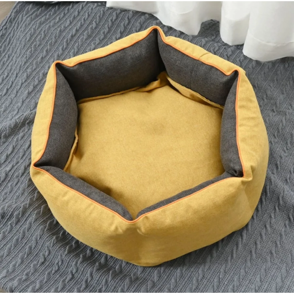 Custom Waterproof Washable Best Round Long Faux Fur Removable Non-Slip Pet Bed Manufacturer Supplies Outdoor Cat Dog Bed Fluffy